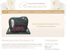 Tablet Screenshot of hautaustoimistoparviainen.fi